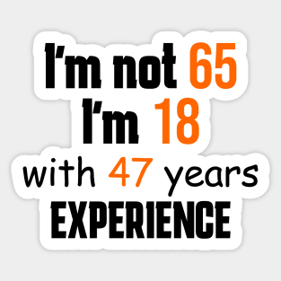 65th birthday Sticker